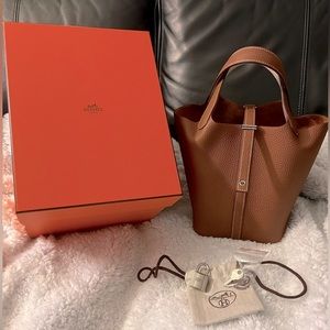 Hermes Picotin 18 Gold in Clemence leather